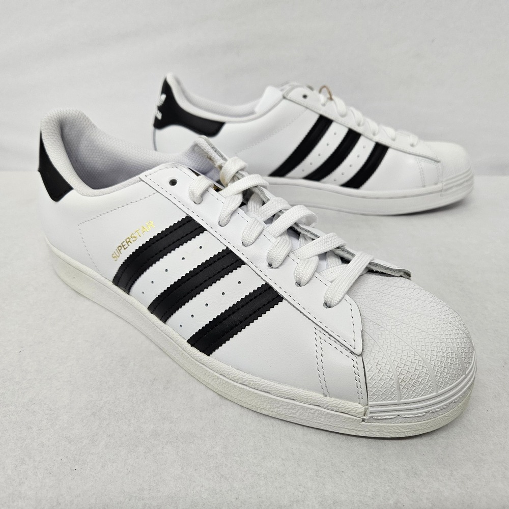 Adidas Superstar Casual Sneakers EG4958 White Black Men's Mismatched L:10 R:9.5